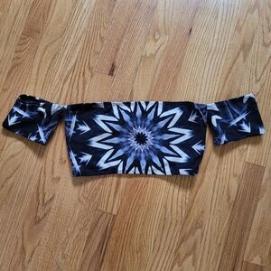 Wolven Raina Off The Shoulder Top Black Small